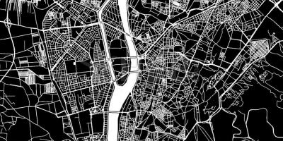 मानचित्र शहर काहिरा के