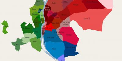 काहिरा के पड़ोस नक्शे