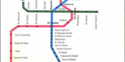 काहिरा मेट्रो का नक्शा