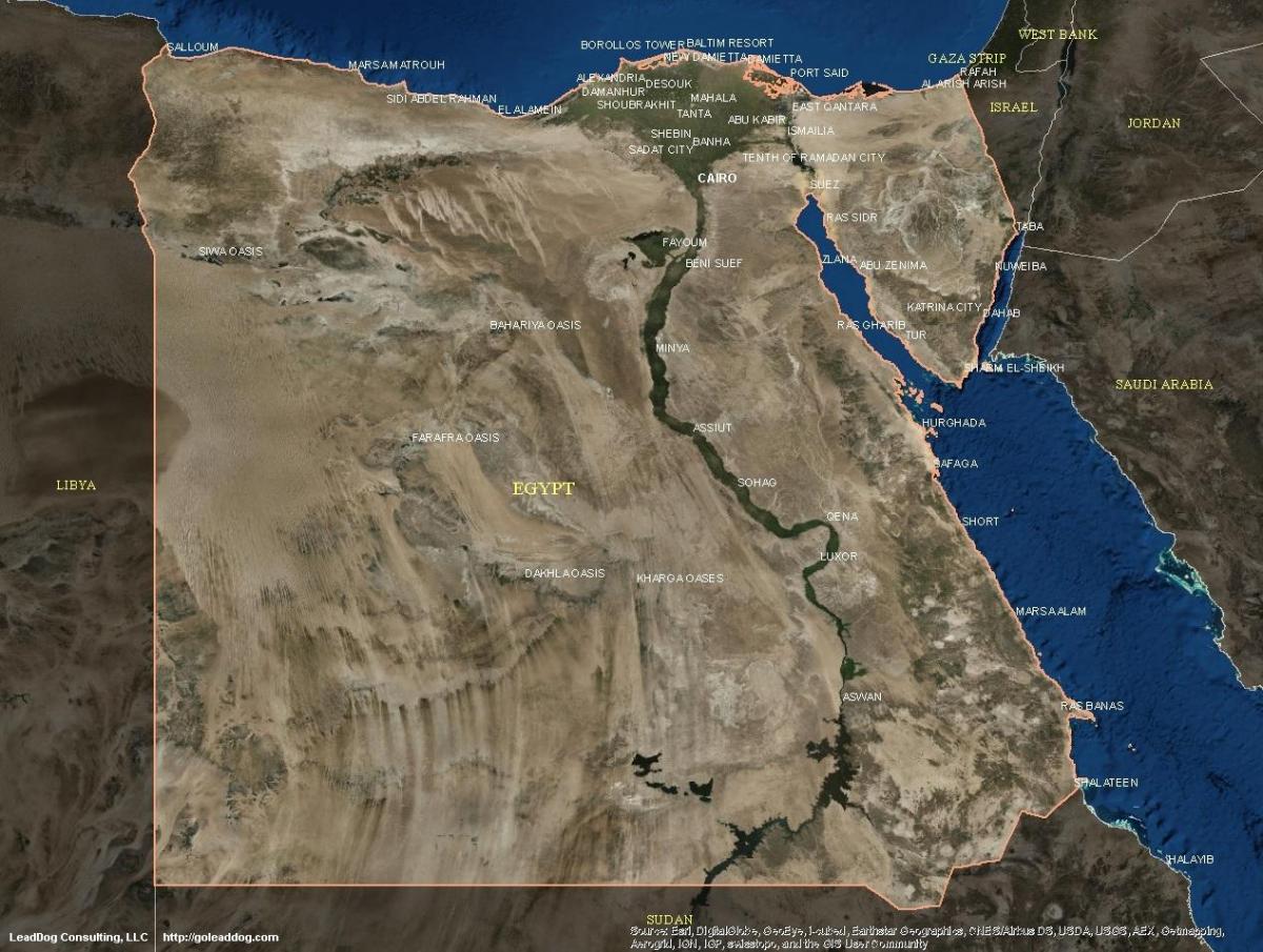 नक्शा काहिरा के उपग्रह