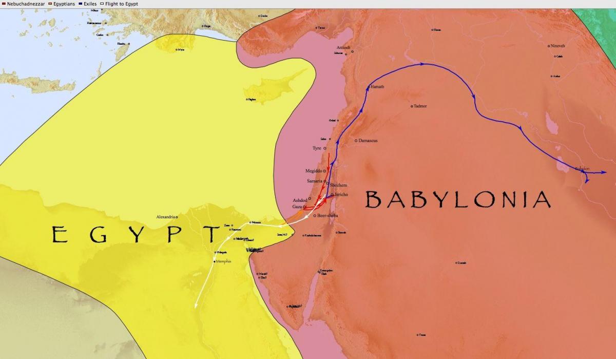 नक्शे के बाबुल, मिस्र